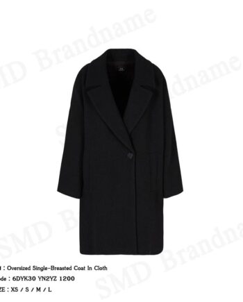 Armani Exchange เสื้อโค้ทแขนยาวผู้หญิง รุ่น Oversized Single-Breasted Coat In Cloth Code: 6DYK30 YN2YZ 1200