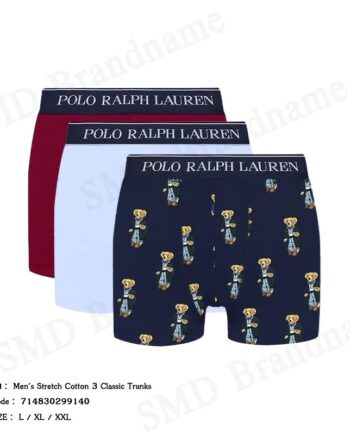 Polo Ralph Lauren กางเกงชั้นในผู้ชาย รุ่น Men's Stretch Cotton 3 Classic Trunks Code: 714830299140