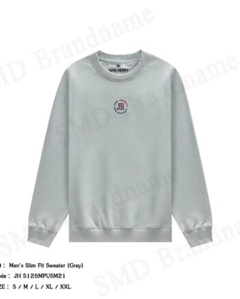 John Henry เสื้อสเวตเตอร์ผู้ชาย รุ่น Men's Slim Fit Sweater (Grey) Code: JH S125MPUSM21