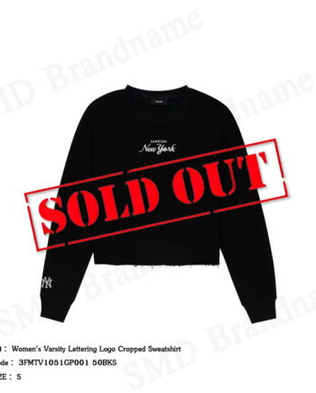 MLB เสื้อครอปแขนยาวผู้หญิง รุ่น Women's Varsity Lettering Logo Cropped Sweatshirt Code: 3FMTV1051GP001 50BKS