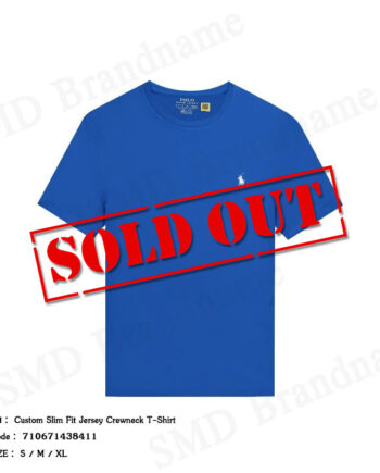 Polo Ralph Lauren เสื้อยืดคอกลมผู้ชาย รุ่น Custom Slim Fit Jersey Crewneck T-Shirt Code: 710671438411