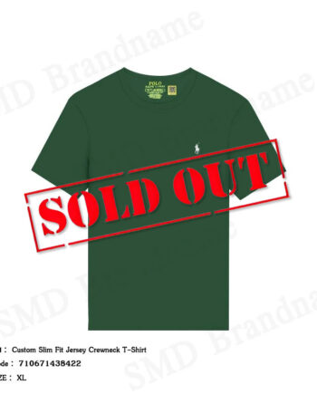 Polo Ralph Lauren เสื้อยืดคอกลมผู้ชาย รุ่น Custom Slim Fit Jersey Crewneck T-Shirt Code: 710671438422