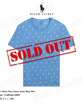Polo Ralph Lauren เสื้อยืดคอกลมผู้ชาย รุ่น Allover Pony Cotton Jersey Sleep Shirt Code: 714899612009