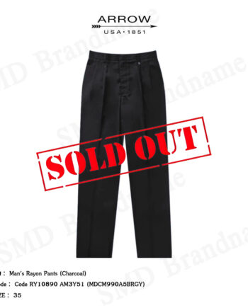 Arrow กางเกงสแล็ค ขายาว ทำงาน รุ่น Man's Rayon Pants (Charcoal) Code: RY10890 AM3Y51 (MDCM990A5BRGY)