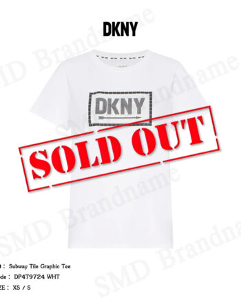 DKNY Sport เสื้อยืดคอกลม รุ่น Subway Tile Graphic Tee Code: DP4T9724 WHT
