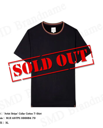 Paul Smith เสื้อยืดคอกลมผู้ชาย รุ่น 'Artist Stripe' Collar Cotton T-Shirt Code: M1R 697PS H00084 79