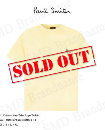 PS Paul Smith เสื้อยืดคอกลม รุ่น Cotton-Linen Zebra Logo T-Shirt Code: M2R 675YE M22021 11