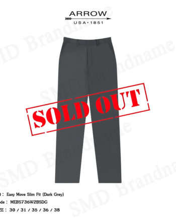 Arrow กางเกงสแล็คผู้ชาย ขายาว ทำงาน รุ่น Easy Move Slim Fit (Dark Grey) Code: MEBS736W2BSDG