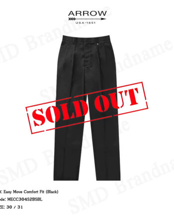 Arrow กางเกงสแล็คผู้ชาย ขายาว ทำงาน รุ่น Easy Move Comfort Fit (Black) Code: MECC304S2BSBL