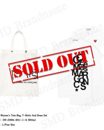 Comme Des Garçons เซ็ทกระเป๋า เสื้อยืด เดรสผู้หญิง รุ่น Tote Bag, T-Shirts And Dress Set Code: ON-Z906-051-1-4 (White)