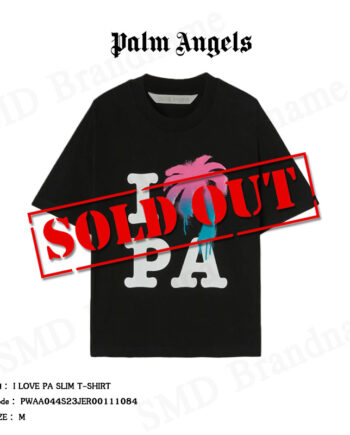 Palm Angels เสื้อยืดคอกลมผู้หญิง รุ่น I LOVE PA Slim T-Shirt Code: PWAA044S23JER00111084