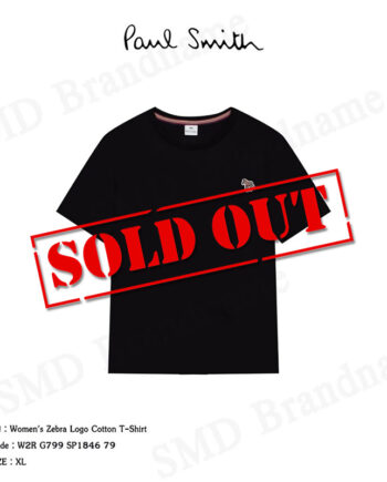 PS Paul Smith เสื้อยืดคอกลม รุ่น Women's Zebra Logo Cotton T-Shirt Code: W2R G799 SP1846 79