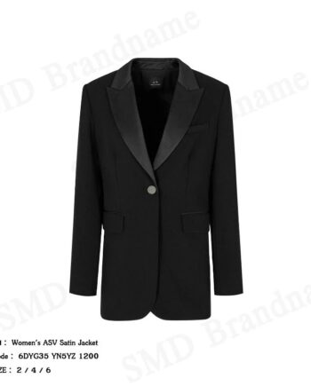 Armani Exchange เสื้อเบลเซอร์ผู้หญิง รุ่น Women's ASV Satin Jacket Code: 6DYG35 YN5YZ 1200