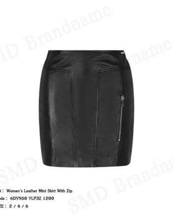 Armani Exchange กระโปรงสั้นผู้หญิง รุ่น Women's Leather Mini Skirt With Zip Code: 6DYN50 YLP3Z 1200