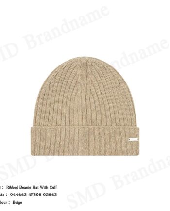 Armani Exchange หมวกบีนนี่ รุ่น Ribbed Beanie Hat With Cuff Code: 944663 4F305 02563