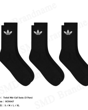 Adidas ถุงเท้า รุ่น Trefoil Mid-Calf Socks (3 Pairs) Code: HC9547
