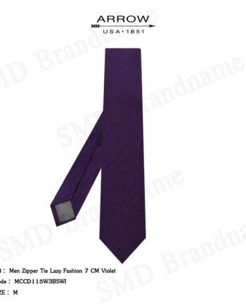 Arrow เนคไทผู้ชาย รุ่น Men Zipper Tie Lazy Fashion 7 CM Violet Code: MCCD115W3BSWI