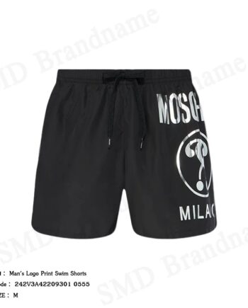 Moschino กางเกงขาสั้นผู้ชาย รุ่น Man's Logo Print Swim Shorts Code: 242V3A42209301 0555