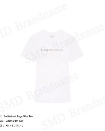 Calvin Klein Jeans เสื้อยืดคอกลม รุ่น Institutional Logo Slim Tee Code: J224949 YAF
