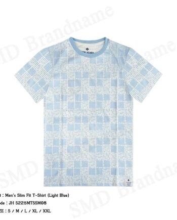 John Henry เสื้อยืดคอกลมผู้ชาย รุ่น Men's Slim Fit T-Shirt (Light Blue) Code: JH S225MTSSM08