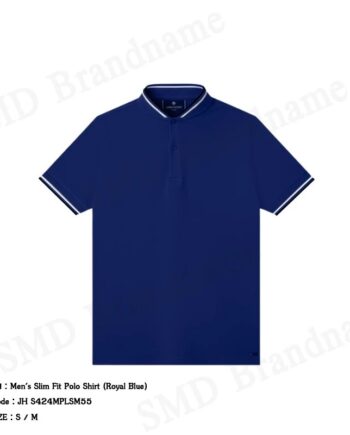 John Henry เสื้อโปโลผู้ชาย รุ่น Men's Slim Fit Polo Shirt (Royal Blue) Code: JH S424MPLSM55
