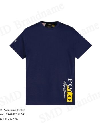 Polo Ralph Lauren เสื้อยืดคอกลมผู้ชาย รุ่น Navy Casual T-Shirt Code: 714932511001