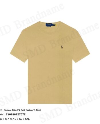 Polo Ralph Lauren เสื้อยืดคอกลมผู้ชาย รุ่น Custom Slim Fit Soft Cotton T-Shirt Code: 710740727072