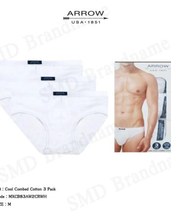Arrow กางเกงชั้นในผู้ชาย รุ่น Cool Combed Cotton 3 Pack Code: MXCB83AW2CRWH