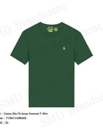 Polo Ralph Lauren เสื้อยืดคอกลมผู้ชาย รุ่น Custom Slim Fit Jersey Crewneck T-Shirt Code: 710671438422