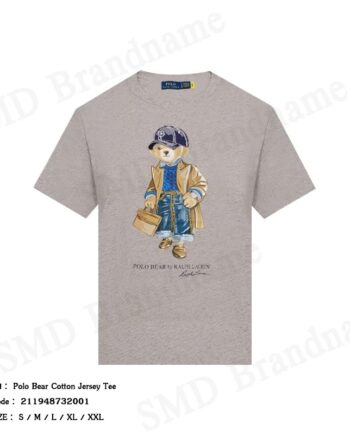 Polo Ralph Lauren เสื้อยืดคอกลมผู้หญิง รุ่น Polo Bear Cotton Jersey Tee Code: 211948732001