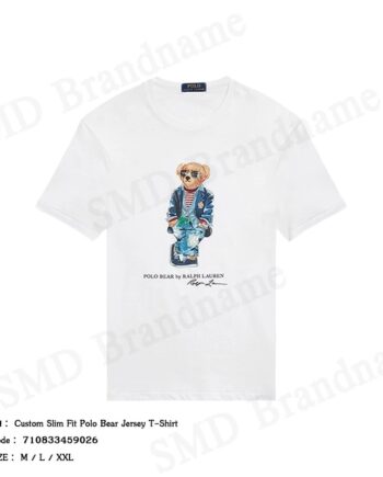 Polo Ralph Lauren เสื้อยืดคอกลมผู้ชาย รุ่น Custom Slim Fit Polo Bear Jersey T-Shirt Code: 710833459026