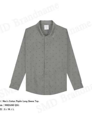 Calvin Klein เสื้อนอนแขนยาวผู้ชาย รุ่น Men's Cotton Poplin Long Sleeve Top Code: NM2690 Q91