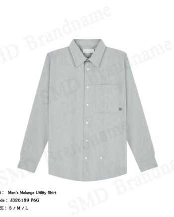Calvin Klein Jeans เสื้อเชิ้ตแขนยาวผู้ชาย รุ่น Men's Melange Utility Shirt Code: J326189 P6G