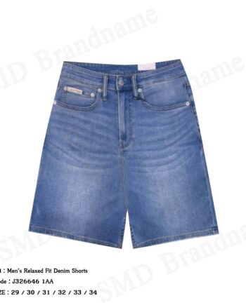 Calvin Klein Jeans กางเกงยีนส์ขาสั้นผู้ชาย รุ่น Men's Relaxed Fit Denim Shorts Code: J326646 1AA