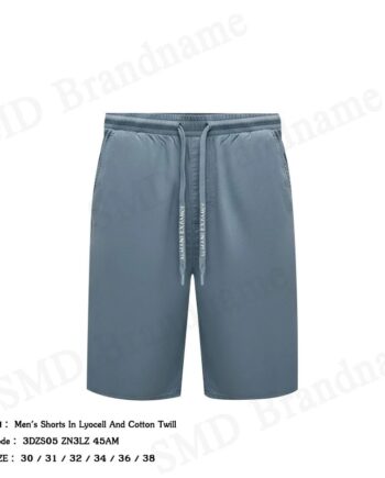 Armani Exchange กางเกงขาสั้นผู้ชาย รุ่น Men's Shorts In Lyocell And Cotton Twill Code: 3DZS05 ZN3LZ 45AM