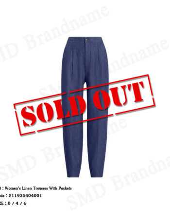 Polo Ralph Lauren กางเกงลำลองขายาวผู้หญิง รุ่น Women's Linen Trousers With Pockets Code: 211935404001