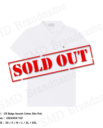 Calvin Klein Jeans เสื้อโปโลผู้ชาย รุ่น CK Badge Smooth Cotton Slim Polo Code: J326950 YAF