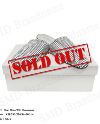 Emporio Armani รองเท้าแตะผู้หญิง รุ่น Mesh Mules With Rhinestones Code: X3R035 XD436 00514