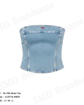 Diesel เสื้อเกาะอกผู้หญิง รุ่น De-Ville Denim Top Code: A12774 09I37