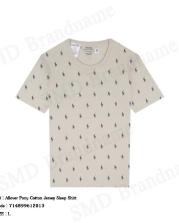 Polo Ralph Lauren เสื้อยืดคอกลมผู้ชาย รุ่น Allover Pony Cotton Jersey Sleep Shirt  Code: 714899612013