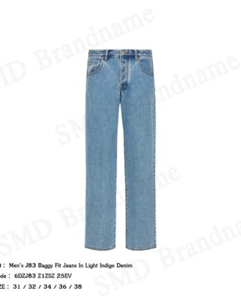 Armani Exchange กางเกงยีนส์ผู้ชาย รุ่น Men's J83 Baggy Fit Jeans In Light Indigo Denim Code: 6DZJ83 Z1ZSZ 25EV