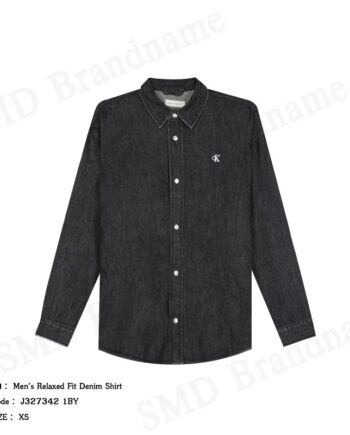 Calvin Klein Jeans เสื้อแจ็คเก็ตผู้ชาย รุ่น Men's Relaxed Fit Denim Shirt Code: J327342 1BY