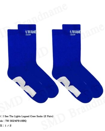 Team Wang ถุงเท้า รุ่น I See The Lights Logoed Crew Socks (2 Pairs) Code: TW SK24F010BQ