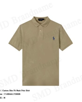 Polo Ralph Lauren เสื้อโปโลผู้ชาย รุ่น Custom Slim Fit Mesh Polo Shirt Code: 710844173008