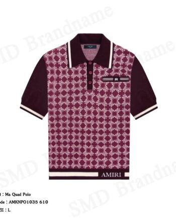 Amiri เสื้อโปโลผู้ชาย รุ่น Ma Quad Polo Code: AMKNPO1035 610