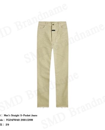 Fear of God กางเกงยีนส์ผู้ชาย รุ่น Men’s Straight 5-Pocket Jeans Code: FG24FW40 2001DNM
