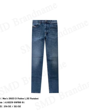 Diesel กางเกงยีนส์ผู้ชาย รุ่น Men's 2023 D Finitive L.32 Pantaloni Code: A10229 09F88 01