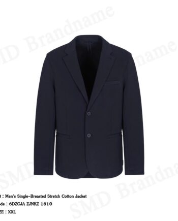 Armani Exchange เสื้อแจ็คเก็ตผู้ชาย รุ่น Men's Single-Breasted Stretch Cotton Jacket Code: 6DZGJA ZJNKZ 1510