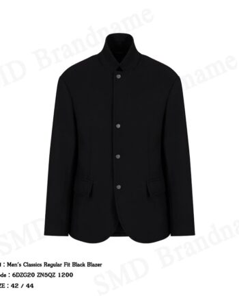 Armani Exchange เสื้อเบลเซอร์ผู้ชาย รุ่น Men's Classics Regular Fit Black Blazer Code: 6DZG20 ZN5QZ 1200