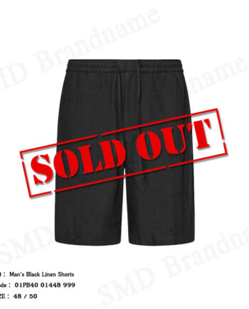 Emporio Armani กางเกงขาสั้น รุ่น Man's Black Linen Shorts Code: 01PB40 01448 999